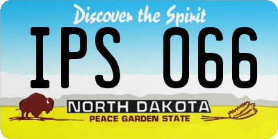 ND license plate IPS066