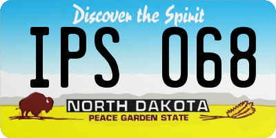 ND license plate IPS068