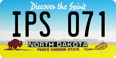 ND license plate IPS071