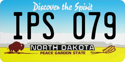 ND license plate IPS079