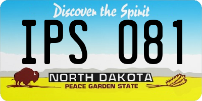ND license plate IPS081
