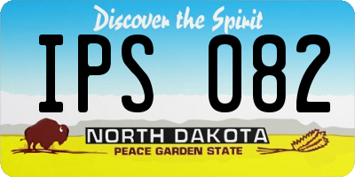 ND license plate IPS082