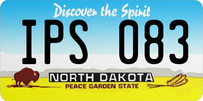 ND license plate IPS083