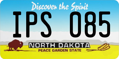 ND license plate IPS085