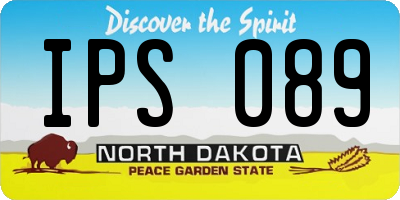 ND license plate IPS089