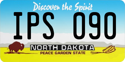 ND license plate IPS090