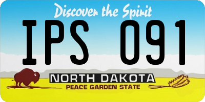 ND license plate IPS091