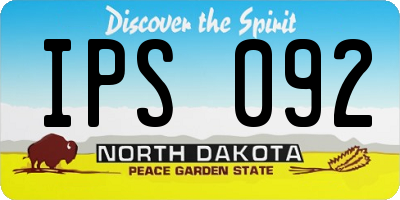 ND license plate IPS092
