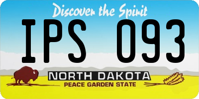 ND license plate IPS093