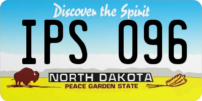 ND license plate IPS096