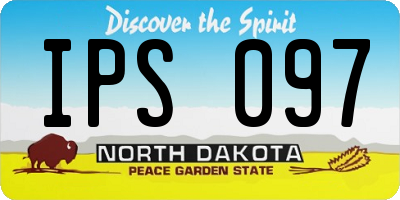 ND license plate IPS097