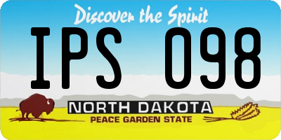 ND license plate IPS098