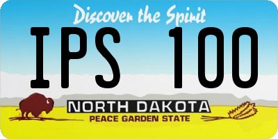 ND license plate IPS100