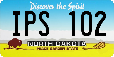ND license plate IPS102