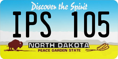 ND license plate IPS105