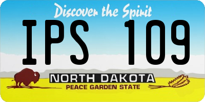 ND license plate IPS109