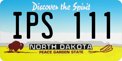 ND license plate IPS111