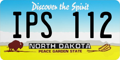 ND license plate IPS112