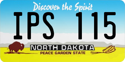 ND license plate IPS115
