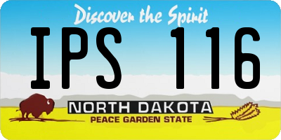 ND license plate IPS116