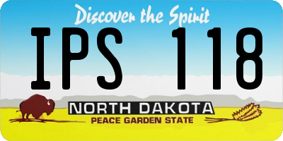 ND license plate IPS118