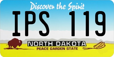 ND license plate IPS119
