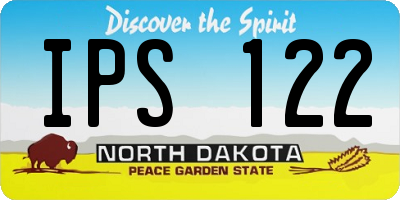 ND license plate IPS122
