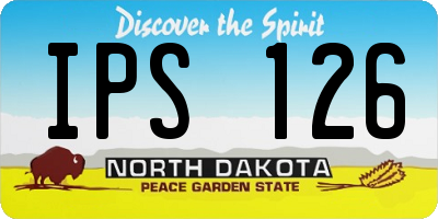 ND license plate IPS126