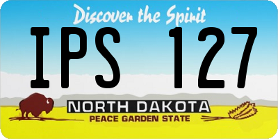 ND license plate IPS127