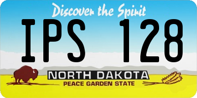 ND license plate IPS128