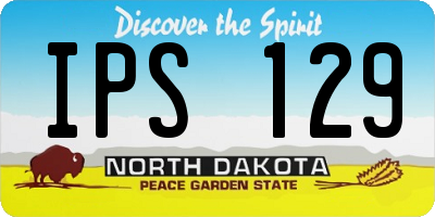 ND license plate IPS129