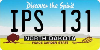 ND license plate IPS131