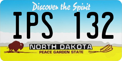ND license plate IPS132