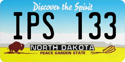 ND license plate IPS133