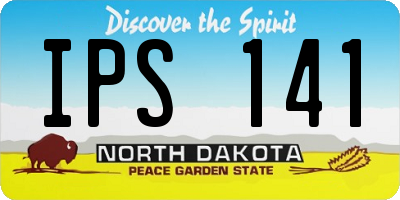 ND license plate IPS141