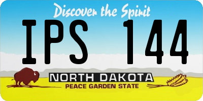 ND license plate IPS144