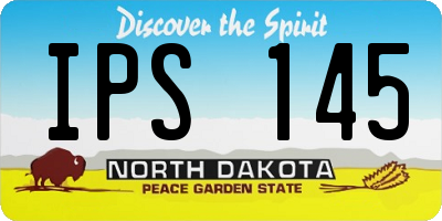 ND license plate IPS145