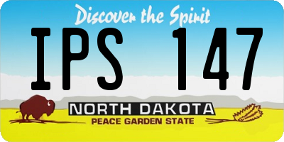 ND license plate IPS147