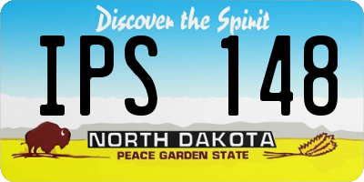 ND license plate IPS148