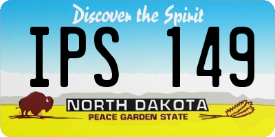 ND license plate IPS149