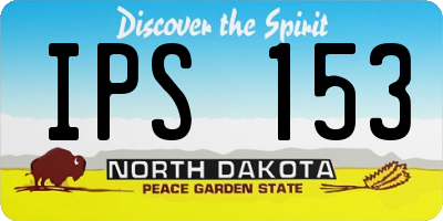 ND license plate IPS153