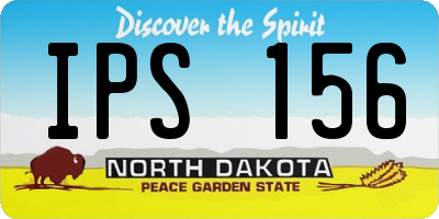 ND license plate IPS156