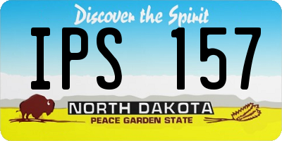 ND license plate IPS157