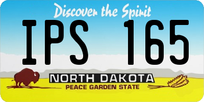 ND license plate IPS165