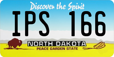ND license plate IPS166