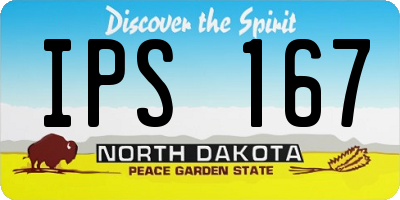 ND license plate IPS167