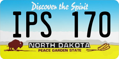 ND license plate IPS170