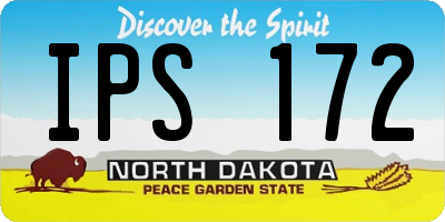 ND license plate IPS172