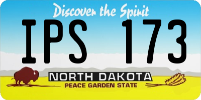 ND license plate IPS173
