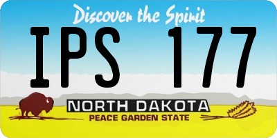 ND license plate IPS177